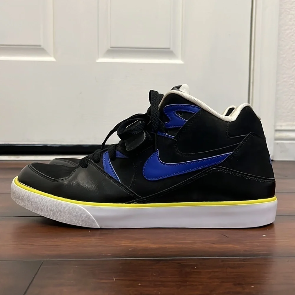 Nike Auto Force 180 Black Neon Green Blue size 12 High‎ Top Sneakers